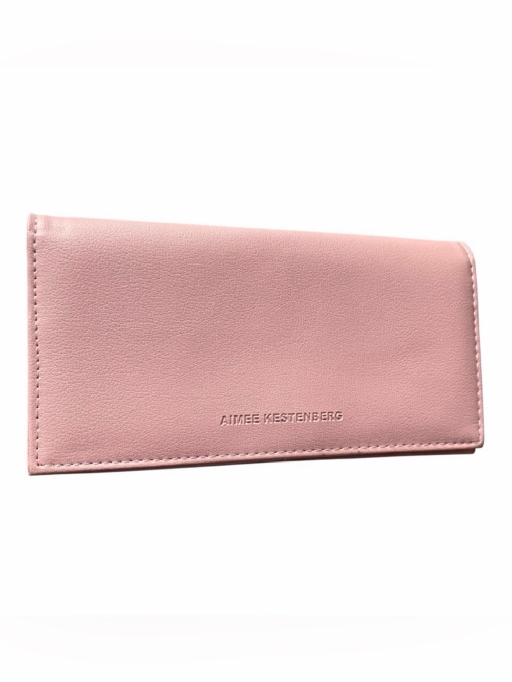 Aimee Kestenberg Pale Soft Pink Vegan Leather Checkbook Cover Wallet - NWOT